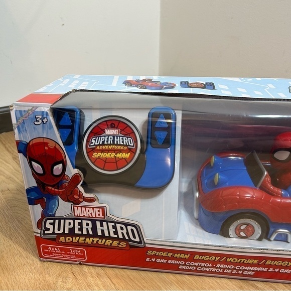Spider Man Remote Control Car NEW Marvel Super Hero Adventures RC Red Blue - Picture 3 of 6